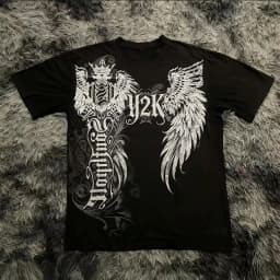 Summer Classic Y2K Gothic Style T-shirt Print Oversized T Shirt High Street Shirts Round Neck Cotton Tops Mens Women T Shirt Tee