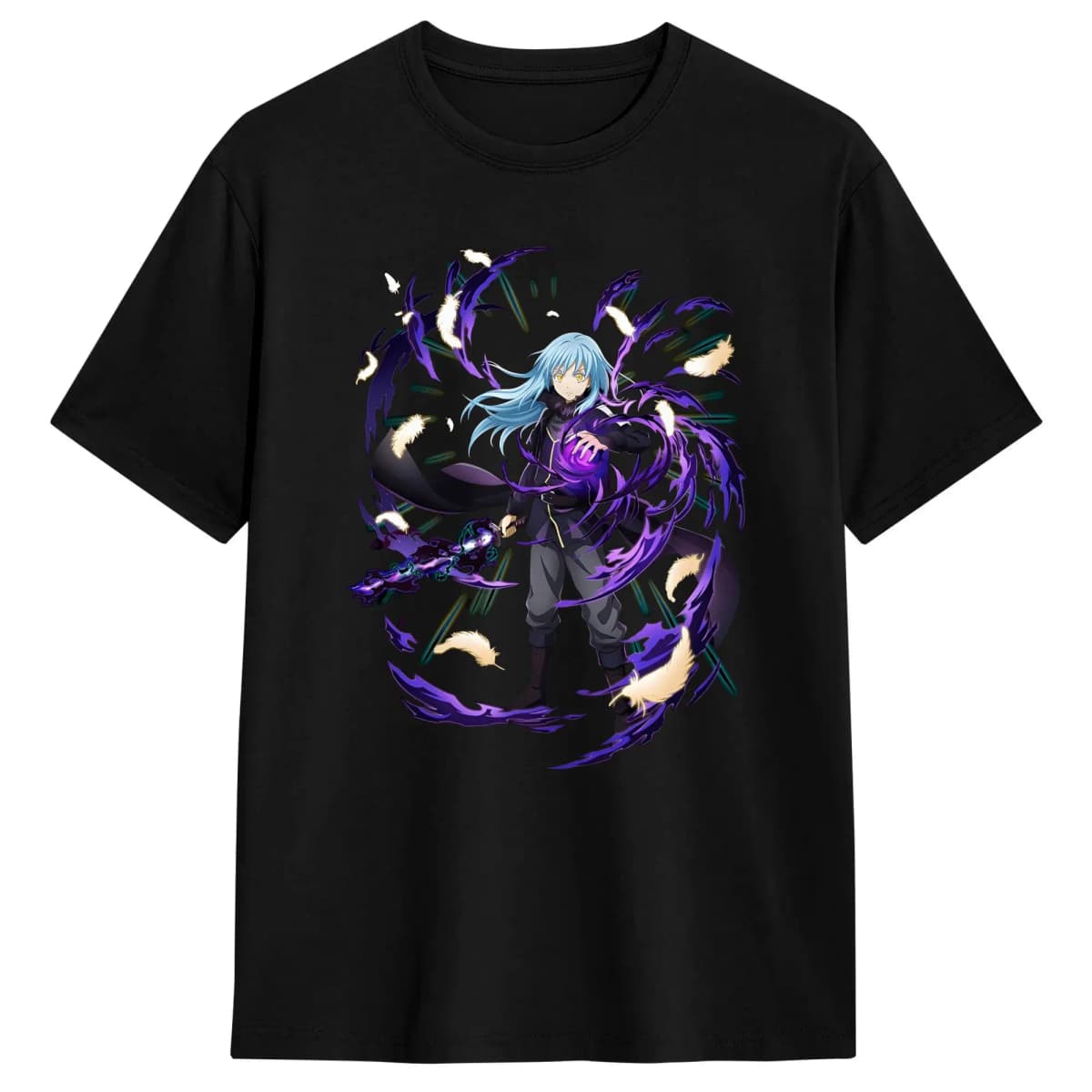 Men T-Shirt Anime That Time I Got Reincarnated As A Slime T Shirts Novelty Rimuru Tempest Summer Tees Streetwear Cotton Clothes