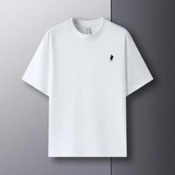 Cotton short-sleeved crew-neck men's T-shirt a hot-selling luxury brand summer print pony 2D printed breathable top