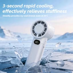 KINSCOTER New Portable Cooling Handheld Fan 3000mAh Mini Rechargeable Fan 100 Wind Speed Adjustable for Home Office Outdoor