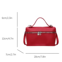 Fashion Trend Large Capacity Dopamine Boxbag Litchi Pattern Portable Carrying Crossbody Bag Daily Commuting Versatile Square Bag