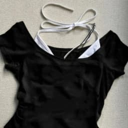 Women 2-in-1 Off Shoulder Halter Top Y2K Slim Fit Layered Short Sleeve T-Shirt Streetwear 2026