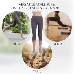 Womens Yoga Pants 3/4 Capris Leggings Women Elastaic Waistband Tummy Comtrol Yoga Pants for Women for Running Casual