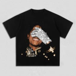 2026 Summer Men's MJ Michael Jackson Printed Cotton Neutral T-Short Men's and Women's Fashion Hip Hop T-shirt Fan Gift