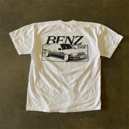 2026 Summer New Benz Vintage Car Print Men's and Women's Short Sleeve T-shirt High Quality T-shirt
