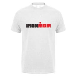 Funny Ironmom T Shirt Cotton Triathlon Women Mother Fitness Bike Swim Triathlete Female Sports Cycling Tops OT-132