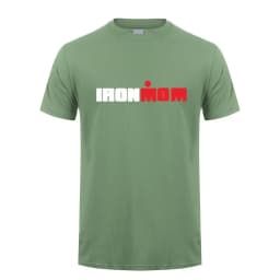 Funny Ironmom T Shirt Cotton Triathlon Women Mother Fitness Bike Swim Triathlete Female Sports Cycling Tops OT-132
