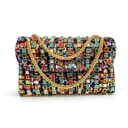Evening Dress Rhinestone Clutch Bag with Diamond Chain, Cheongsam Bag, Crossbody Evening Bag, Women's Handbag, Evening Bag