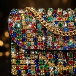 Evening Dress Rhinestone Clutch Bag with Diamond Chain, Cheongsam Bag, Crossbody Evening Bag, Women's Handbag, Evening Bag