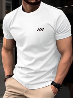 2026 Summer Men's Pure Cotton T-shirt Soft and Comfortable Absorbs Sweat Casual and Fashionable Streetwear for Men