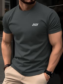2026 Summer Men's Pure Cotton T-shirt Soft and Comfortable Absorbs Sweat Casual and Fashionable Streetwear for Men