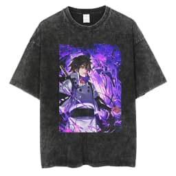 Men Washed TShirt Harajuku Streetwear Hip Hop Japanese Anime Naruto Graphic T Shirts Cotton Summer Short Sleeve Vintage Tops