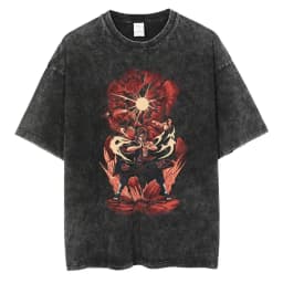 Men Washed TShirt Harajuku Streetwear Hip Hop Japanese Anime Naruto Graphic T Shirts Cotton Summer Short Sleeve Vintage Tops