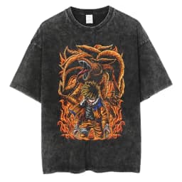 Men Washed TShirt Harajuku Streetwear Hip Hop Japanese Anime Naruto Graphic T Shirts Cotton Summer Short Sleeve Vintage Tops