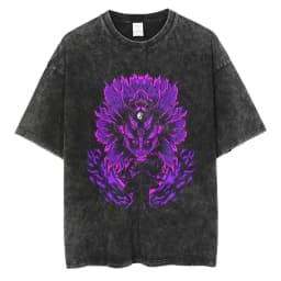 Men Washed TShirt Harajuku Streetwear Hip Hop Japanese Anime Naruto Graphic T Shirts Cotton Summer Short Sleeve Vintage Tops