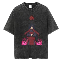 Men Washed TShirt Harajuku Streetwear Hip Hop Japanese Anime Naruto Graphic T Shirts Cotton Summer Short Sleeve Vintage Tops