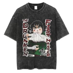 Men Washed TShirt Harajuku Streetwear Hip Hop Japanese Anime Naruto Graphic T Shirts Cotton Summer Short Sleeve Vintage Tops