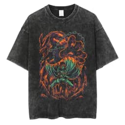 Men Washed TShirt Harajuku Streetwear Hip Hop Japanese Anime Naruto Graphic T Shirts Cotton Summer Short Sleeve Vintage Tops