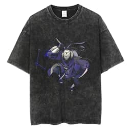Men Washed TShirt Harajuku Streetwear Hip Hop Japanese Anime Naruto Graphic T Shirts Cotton Summer Short Sleeve Vintage Tops