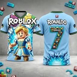 Personalized Roblox Kids T-Shirt 3D Robot Print Game Jersey Boys Short Sleeve Casual Summer Breathable Tee Tops for Children