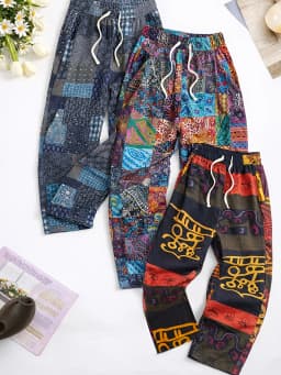 2026 New Arrival Fashion High-grade Men's Trousers, Retro Ethnic Pattern Bohemian Casual Pants for Vacation and Party Outfits