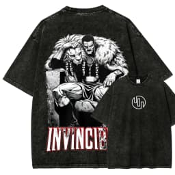 2026 New Invincible Anime Lover Washed T-shirt Year Round Clothing Personality Men's Clothing High Quality Summer T Shirt