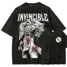 2026 New Invincible Anime Lover Washed T-shirt Year Round Clothing Personality Men's Clothing High Quality Summer T Shirt