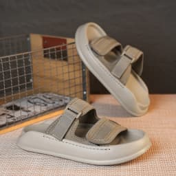 Men's Thick-Sole Casual Slides Slippers Summer Soft-Sole Outdoor Beach Shoes Quick-Drying Breathable Lightweight Sports Slippers