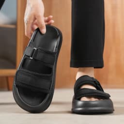 Men's Thick-Sole Casual Slides Slippers Summer Soft-Sole Outdoor Beach Shoes Quick-Drying Breathable Lightweight Sports Slippers