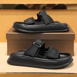 Men's Thick-Sole Casual Slides Slippers Summer Soft-Sole Outdoor Beach Shoes Quick-Drying Breathable Lightweight Sports Slippers