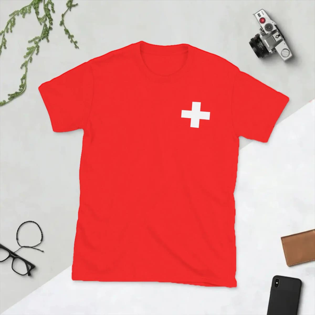 Men T-Shirts Swiss Switzerland Flag Fashion Pure Cotton Tees Short Sleeve T Shirt Round Neck Clothing Printed