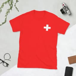Men T-Shirts Swiss Switzerland Flag Fashion Pure Cotton Tees Short Sleeve T Shirt Round Neck Clothing Printed