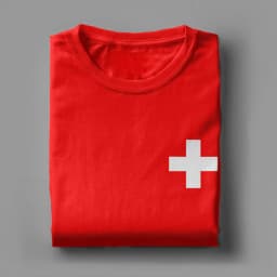 Men T-Shirts Swiss Switzerland Flag Fashion Pure Cotton Tees Short Sleeve T Shirt Round Neck Clothing Printed