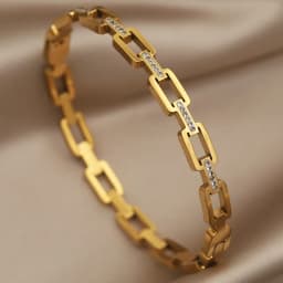 Stainless Steel Crystal Beads 18K PVD Plated Bracelets for Women Fashion Brand Jewelry Classic Elegant Hollow Golden Bangle
