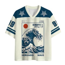 2026 Summer Essential Men's Japanese Trendy V-neck Mesh Football Shirt Casual Trendy Outdoor Sports Fitness Quick Drying T-shirt