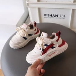 Children's White Casual Sneakers Toddler Boys Girls Hook Loop Soft Sole School Shoes for Daily Outdoor Sports Wear 2026 Hot Sale