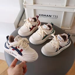 Children's White Casual Sneakers Toddler Boys Girls Hook Loop Soft Sole School Shoes for Daily Outdoor Sports Wear 2026 Hot Sale