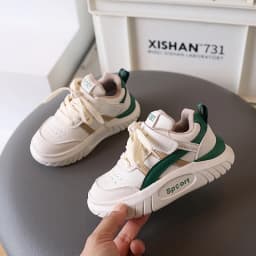 Children's White Casual Sneakers Toddler Boys Girls Hook Loop Soft Sole School Shoes for Daily Outdoor Sports Wear 2026 Hot Sale