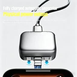 140W Fast Charger Phone Adapter Physical Full Charge Disconnector Automatically Cuts Power Ejects Phone When Fully Charged