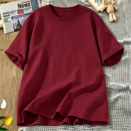 Korean Style Solid Color Cotton Women's T-Shirts Breathable T Shirt O-Neck Summer Short Sleeves Loose Y2K Vacation Clothing