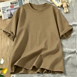 Korean Style Solid Color Cotton Women's T-Shirts Breathable T Shirt O-Neck Summer Short Sleeves Loose Y2K Vacation Clothing