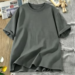 Korean Style Solid Color Cotton Women's T-Shirts Breathable T Shirt O-Neck Summer Short Sleeves Loose Y2K Vacation Clothing