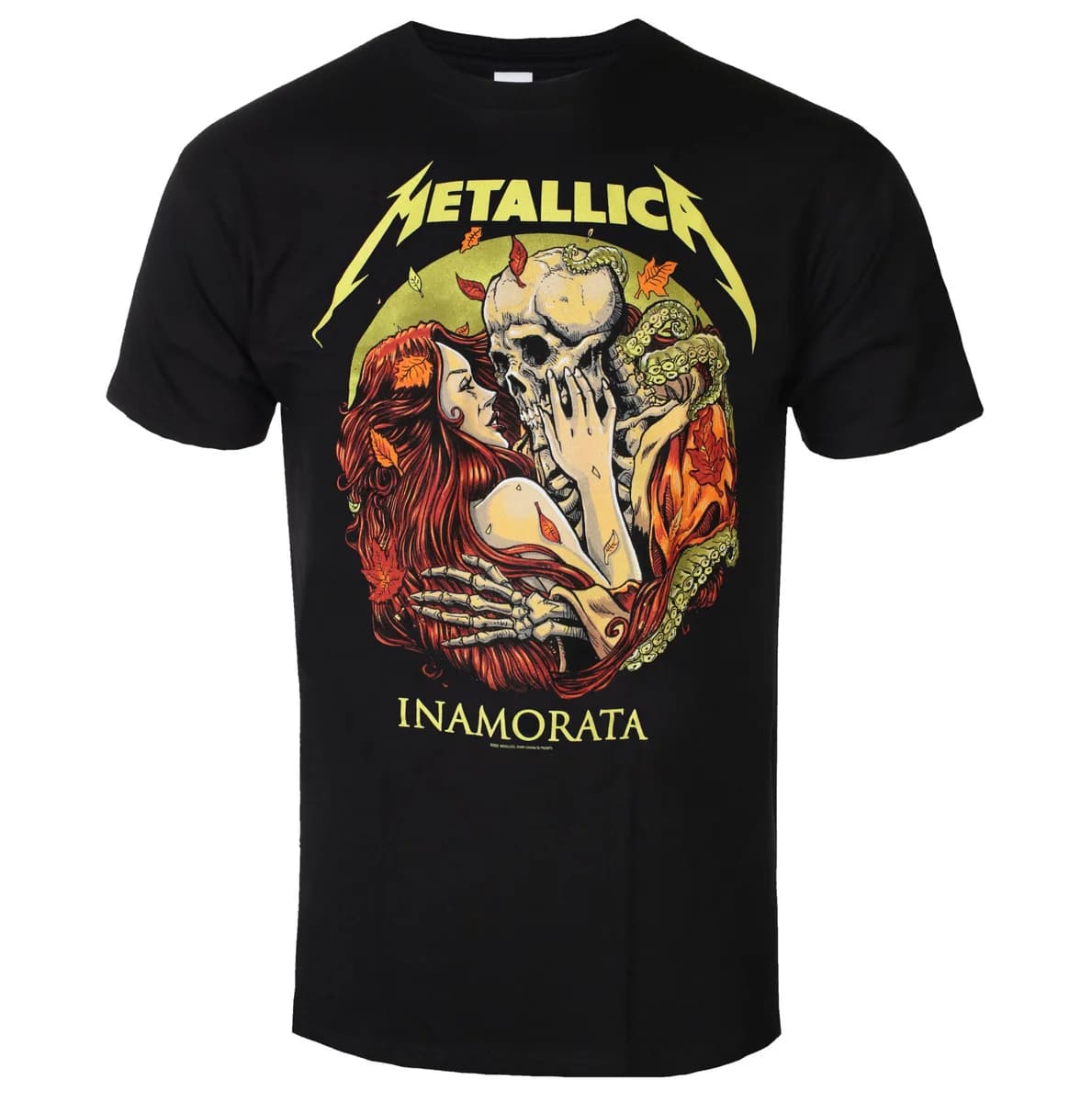 Metallica - Inamorata Pattern Print T-Shirt - Street Casual T-Shirt for Heavy Metal Band - Suitable for Men and Women