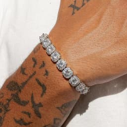 Hip Hop Jewelry Brass Setting CZ Tennis Chain Necklace Gold/Silver Color Iced Out AAAAA Cubic Zirconia Chain