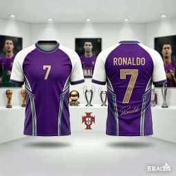 Children's #Ronaldo #7 Football T-Shirt Boys and Girls Soccer Training Top Breathable Quick-Dry Fan Apparel