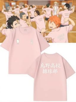 2026 New Mans Clothing Anime Haikyuu Cosplay Same T-Shirts Karasuno High School Hinata Shyouyou Short Sleeve Fashion Tee Shirt