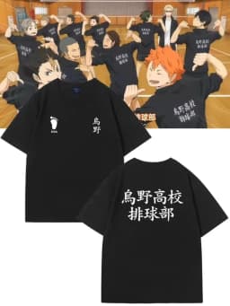 2026 New Mans Clothing Anime Haikyuu Cosplay Same T-Shirts Karasuno High School Hinata Shyouyou Short Sleeve Fashion Tee Shirt
