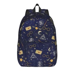 H-HP-P Harrys potters magic Backpack for Men Women Cool Student Hiking Travel Daypack College Shoulder Bag with Pocket