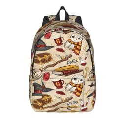 H-HP-P Harrys potters magic Backpack for Men Women Cool Student Hiking Travel Daypack College Shoulder Bag with Pocket