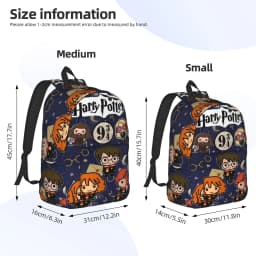 H-HP-P Harrys potters magic Backpack for Men Women Cool Student Hiking Travel Daypack College Shoulder Bag with Pocket